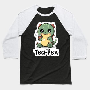 Cute trex having tea Baseball T-Shirt